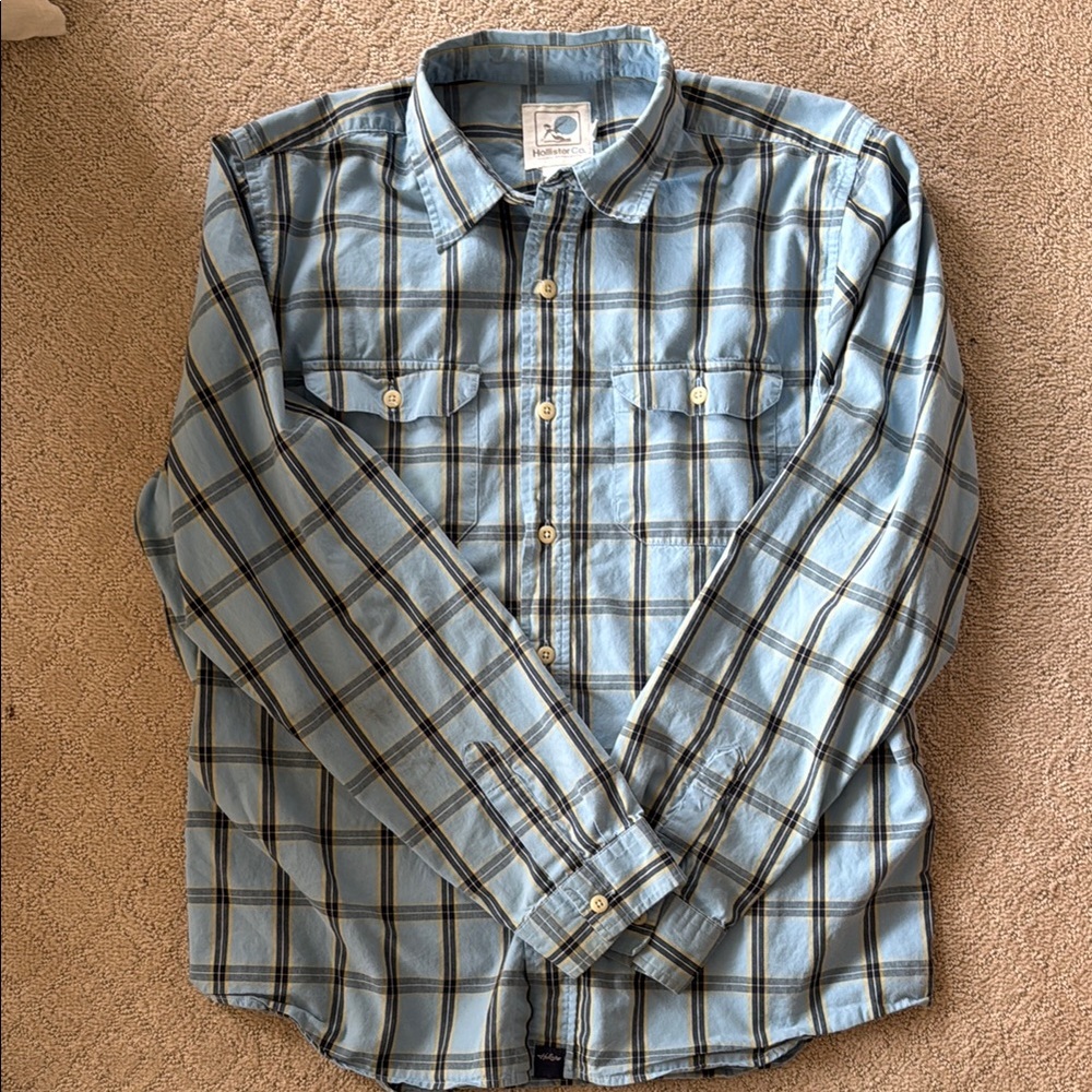 Blue Plaid Men's Shirt